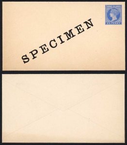 Turks and Caicos QV 2d Envelope Opt SPECIMEN