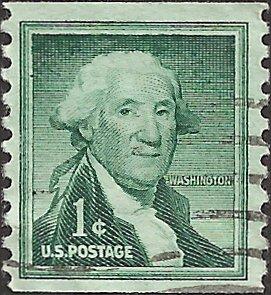 # 1054ba DRY PRINT SMALL HOLES USED GEORGE WASHINGTON