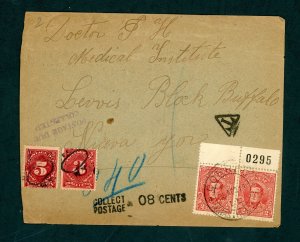 URUGUAY MINAS 8/25/1914 POSTAGE DUE COVER TO NEW YORK SCARCE AS SHOWN