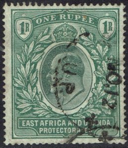 EAST AFRICA AND UGANDA 1904 KEVII 1R WMK MULTI CROWN CA USED