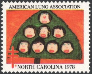 WX264* Christmas Seal: North Carolina Single (1978) MNH