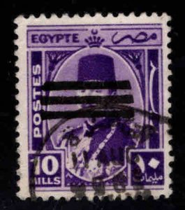 EGYPT Scott 329 Used Bar overprint 1953