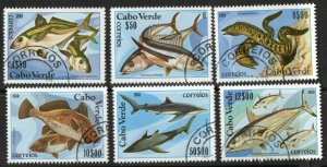 Thematic stamps Cape Verde 1980 marine life 486/91 used