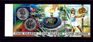 Cook Is 998 MNH 1988 Olympics Strip of 3