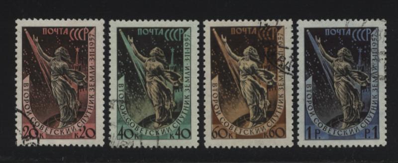 Russia # 2032 - # 2035 , Sputnik 2 Launching  F-VF Used