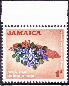 JAMAICA 1964 QEII 1d Violet-Blue, Deep Green & Light Brown SG217 MNH