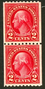 U.S. #606 MINT PAIR OG NH