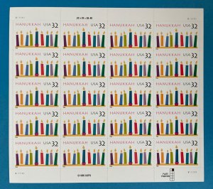 Scott 3118 HANUKKAH Pane of 20 US 32¢ Stamps MNH 1996