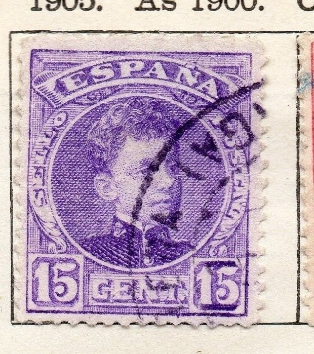Spain 1905 Early Issue Fine Used 15c. 128244