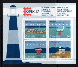 Canada Sc 1066b 1985 Lighthouses CAPEX 87 stamp sheet mint NH