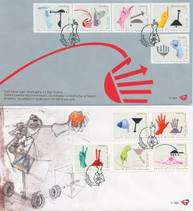 South Africa Stamps 2010 FDC Taxi Hand Signs Cultures 10v Set on 2 Covers