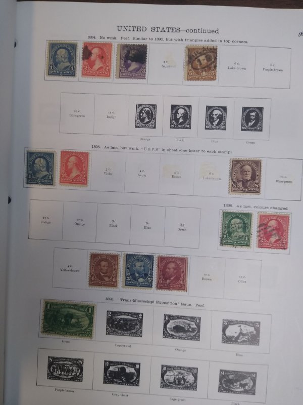 collection on pages US to 1935 scattered mixed condition CV $800