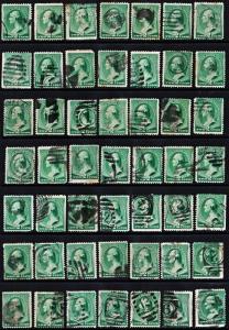 SC#213 2¢ Washington: 49 Stamps (1887) Used
