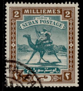 SUDAN QV SG11, 2m green & brown, FINE USED.