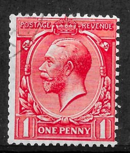 GB KGV SG398 Scarce Multiple Cypher, Wmk W103. 1d Scarlet, Fine CDS Used