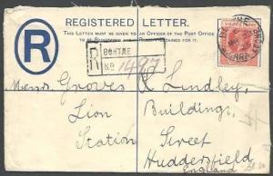 SIERRA LEONE 1925 GV 3d Registered cover to UK, ex BONTHE..................57007