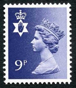 SGNI26ey 1978 N I regional 9p deep violet u/m with variety phosphor omitted