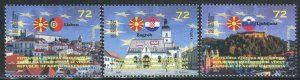 264 - NORTH MACEDONIA 2021- Macedonia in EU - Ljubljana - Lisbon - Zagreb -MNH