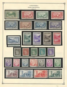 Andorra Collection 1940 to 1968 on 15 Scott International Pages