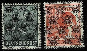 Germany  1948,Sc.#623; 627  MNH, Posthorn Net Overprint