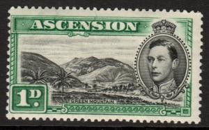 Ascension KGVI 1938 1d Black Green SG39 Mint Never Hinged MNH UMM