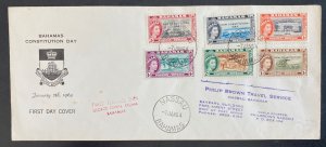 1954 Nassau Bahamas First Day Cover FDC New Constitution Day