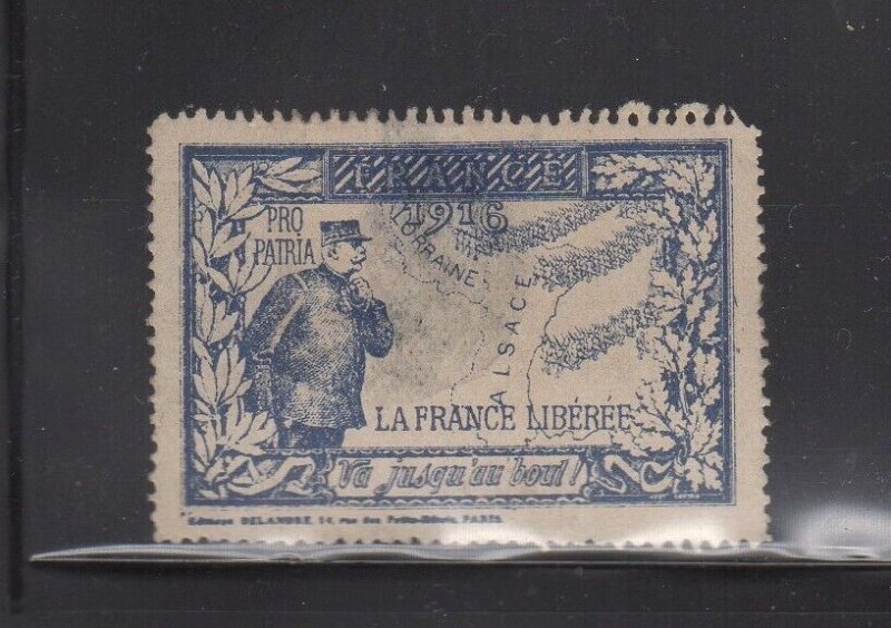 France Pro Patria France Liberated Go All the Way Military Collection Stamp NG 