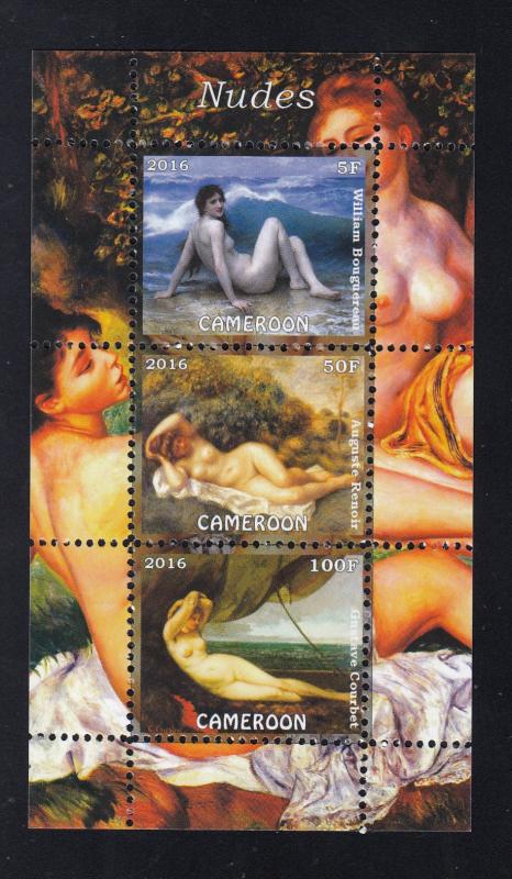 1pcs Art Paintings Nude Perf  - Private Local issue/ not MNH