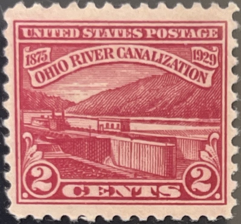 Scott #681 1929 2¢ Ohio River Canalization MNH OG