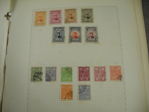 PERSIA, old time assortment of Stamps hinged on remainder/overlapping pages