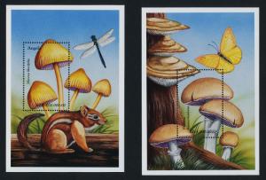 Angola 1104-5 MNH Butterflies, Mushrooms