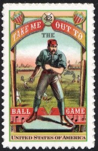 SC#4341 42¢ Take me out to the Ball Game Single (2008) SA