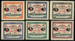 PARAGUAY Sc 453-58 MNH - 1949 - Paraguay's Merchant Fleet Centenary-COMP...