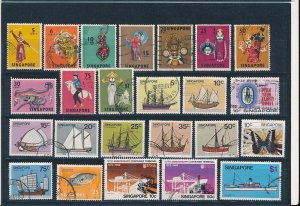 D395699 Singapore Nice selection of VFU Used stamps