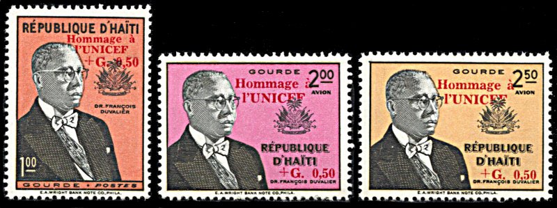 Haiti B13,CB22-CB23, MNH, UNICEF Surcharge and Overprint