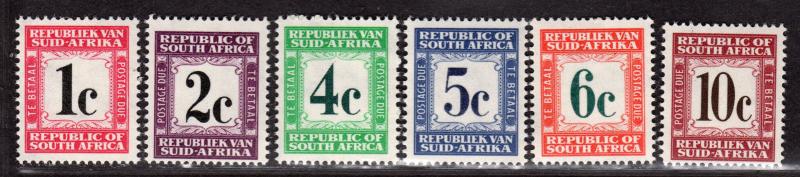 $S. Africa Sc#J46-51 M/NH, complete set, Cv. $20.10