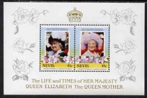 NEVIS - 1985 - Life & Times of Q. Mother #2 - Perf Min Sheet - Mint Never Hinged