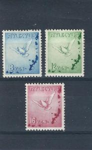 Ryukyu Is. C1-3 SG 15-17 MNH VF 1950 SCV $150.00