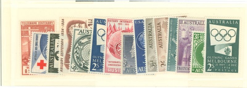 Australia  #270-286 Mint (NH) Multiple