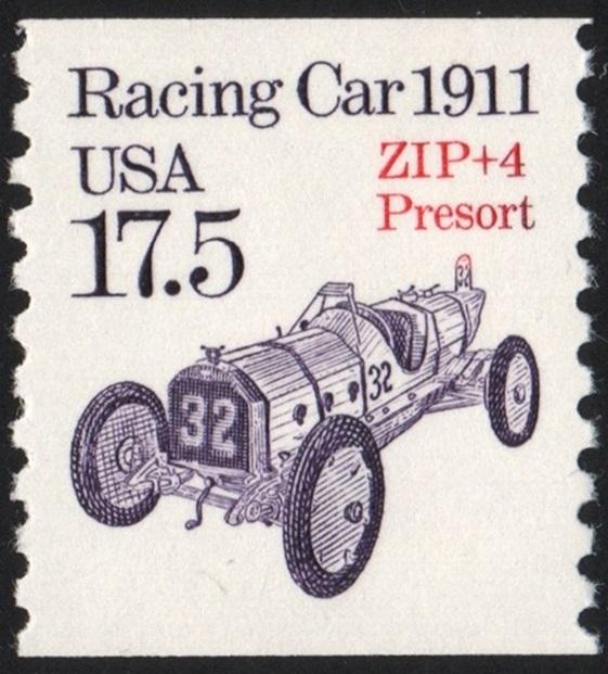 SC#2262a 17.5¢ Racing Car Presort Coil Single (1987) MNH