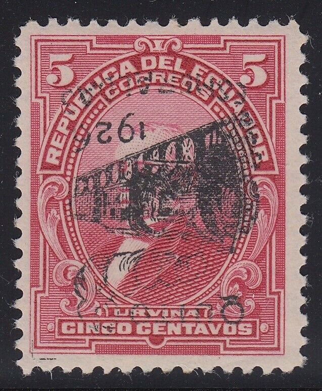 Ecuador 1926 5c Rose Inverted Overprint LM Mint. Scott 264 