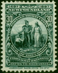 Newfoundland 1897 30c Slate-Blue SG77 Fine MM