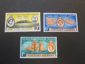 Pitcairn Island 1961 Sc 32-34 set MH