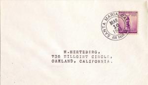 United States California Air Base Br. Santa Maria 1943 double ring  1943-1946...