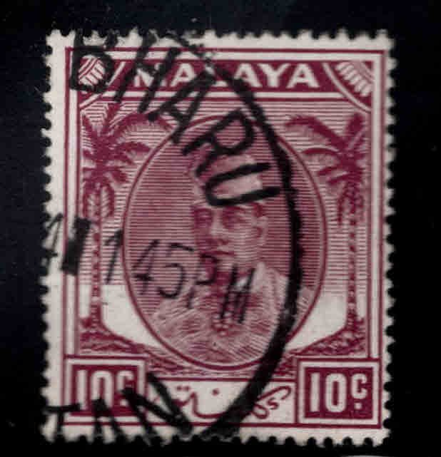 MALAYA Kelantan Scott 56 Used 1951 Sultan Ibrahim stamp