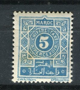 FRENCH COLONIES; MOROCCO 1917 early Postage Due issue Mint hinged 5c. value