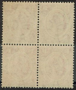 NYASALAND 1908 KEVII 1D MNH ** BLOCK 