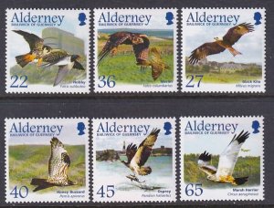 Alderney 185-190 Birds MNH VF