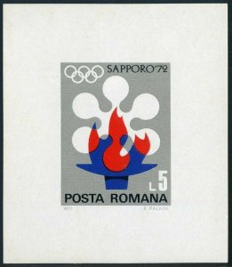 Romania 2294-2299,2300,MNH. Olympics Sapporo-1972.Figure skating,Hockey,Biathlon