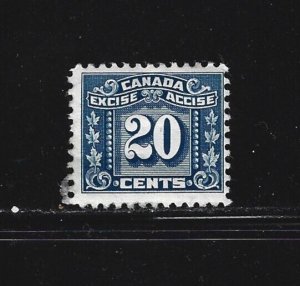 CANADA REVENUE - #FX76 - 20c THREE LEAF EXCISE TAX MINT STAMP MH